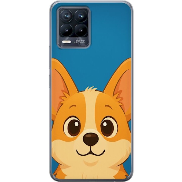 Realme 8 Läpinäkyvä kuori Hello Corgi