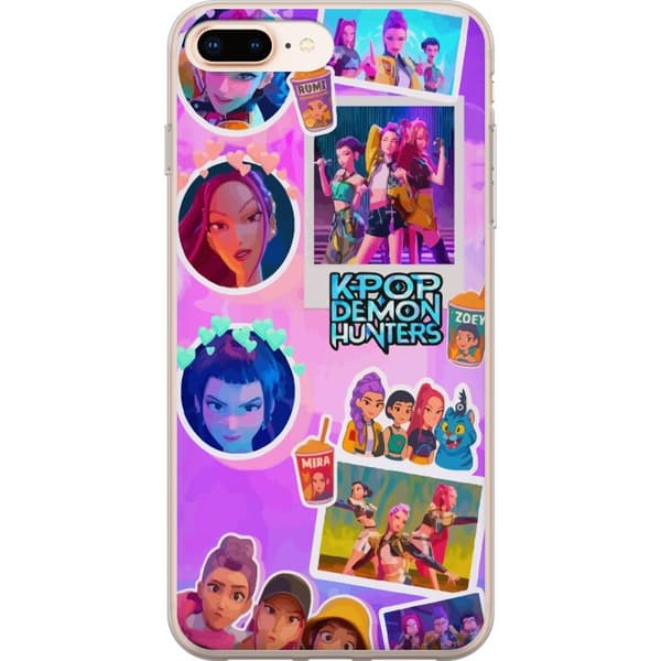 Kompatibelt Mobildeksel til Apple iPhone 8 Plus Kawaii KPop Demon Hunters-vinylsamlefigur