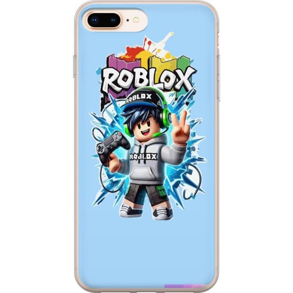 Kompatibelt Mobildeksel til Apple iPhone 8 Plus Roblox-gamerkarakter med headset og kontroller