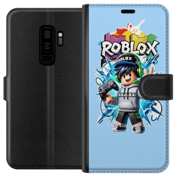 Kompatibel Tegnebogsetui til Samsung Galaxy S9+ Roblox-gamerkarakter med headset og controller
