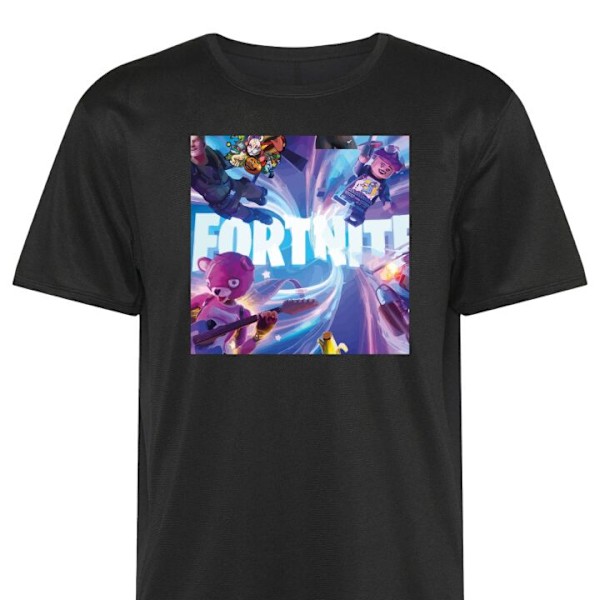 Trænings T-shirt | Sport T-shirt til Voksen Fortnite sort Lille