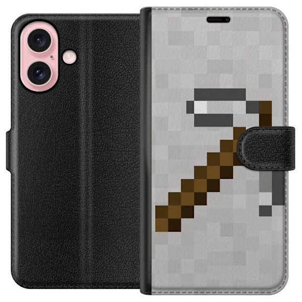 Apple iPhone 16 Tegnebogsetui Minecraft Værktøjer
