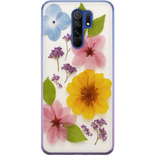Xiaomi Redmi 9 Läpinäkyvä kuori Painetut kukat