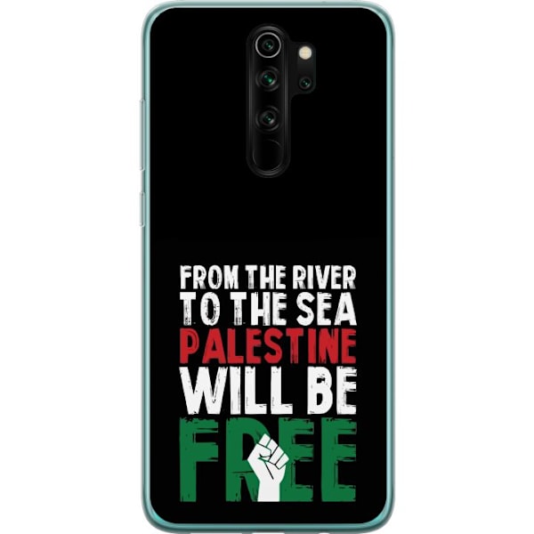 Xiaomi Redmi Note 8 Pro  Genomskinligt Skal Free Palestine –