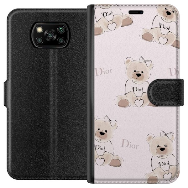 Xiaomi Poco X3 NFC Lompakkokotelo Teddy Dior Vibes - ylellinen