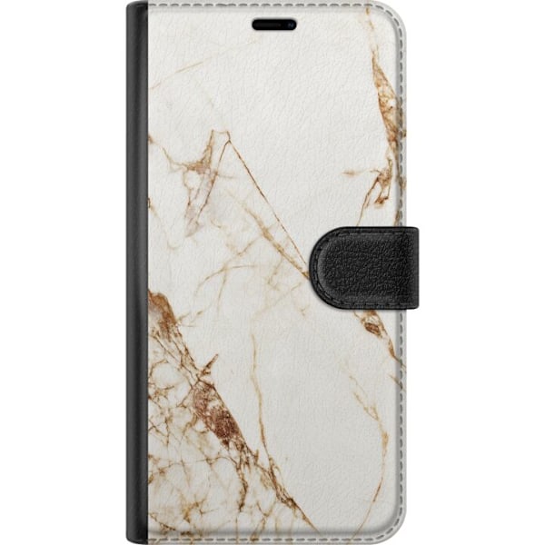 Sony Xperia L4 Lommeboketui Hvit marmor