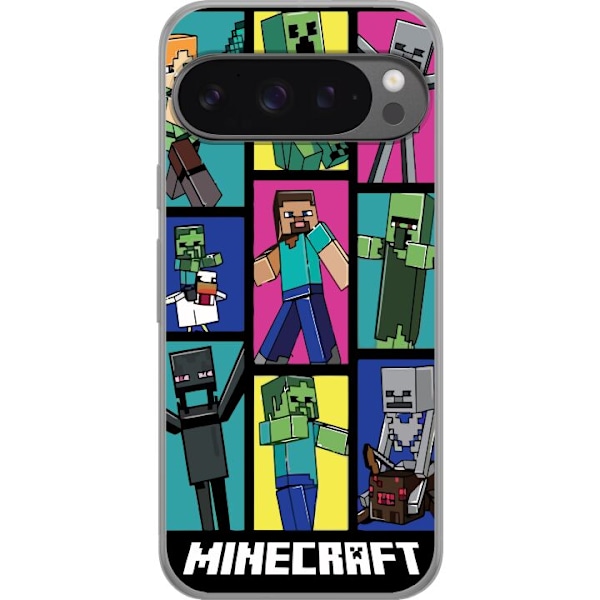 Google Pixel 9 Pro XL Gjennomsiktig deksel Minecraft