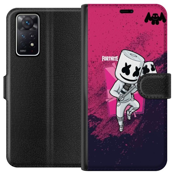 Xiaomi Redmi Note 11 Pro 5G Plånboksfodral Marshmello Fortnit