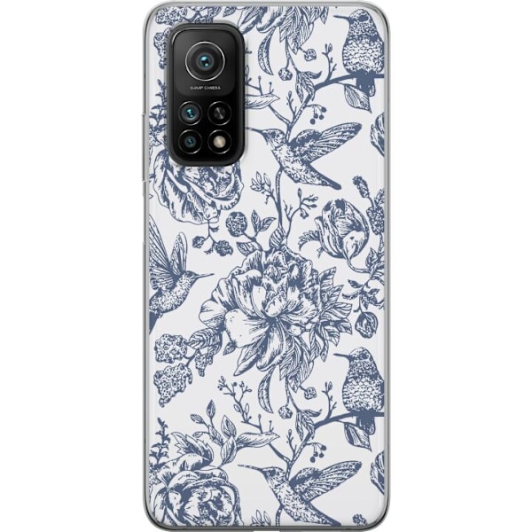Xiaomi Mi 10T Pro 5G Gennemsigtig cover Blomster & Fugle - Rom
