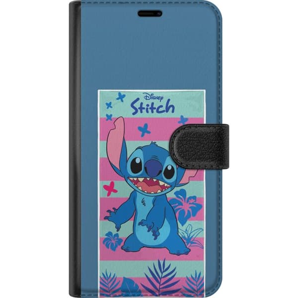Kompatibel Tegnebogsetui til OnePlus 7 Stitch med tropiske blade og pastelstriber blå