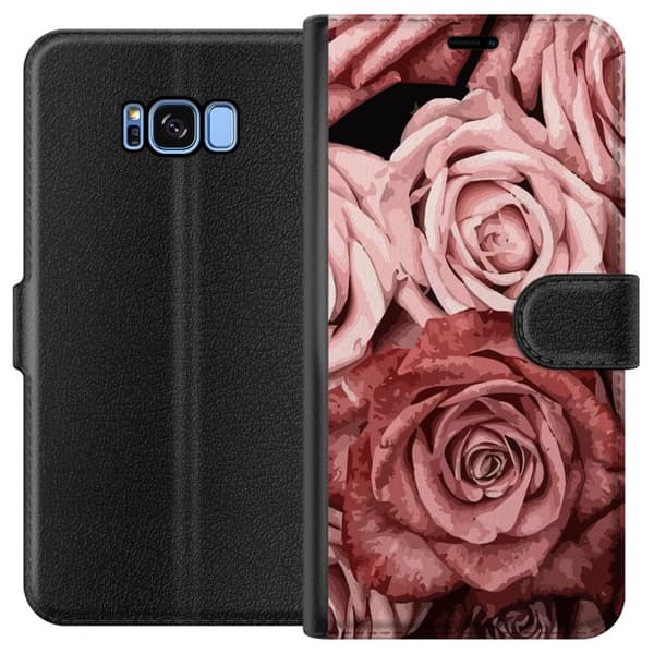 Kompatibelt Plånboksfodral till Samsung Galaxy S8 Rosor