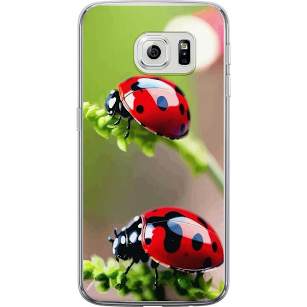 Samsung Galaxy S6 edge Läpinäkyvä kuori Leppäkerttu Hyönteinen Onni Symboli Luontoaihe Suosittu Graafinen Motiivi Koristelu Kesäkiertue