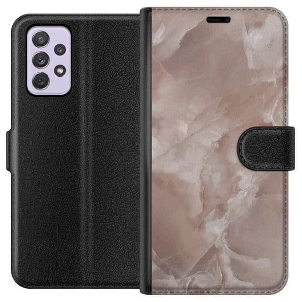 Kompatibelt Plånboksfodral till Samsung Galaxy A52s 5G Marmor Rosa