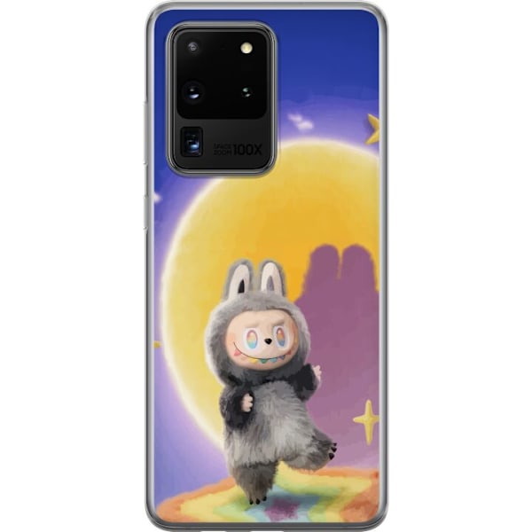 Samsung Galaxy S20 Ultra Läpinäkyvä kuori Labubu Neon Pop -