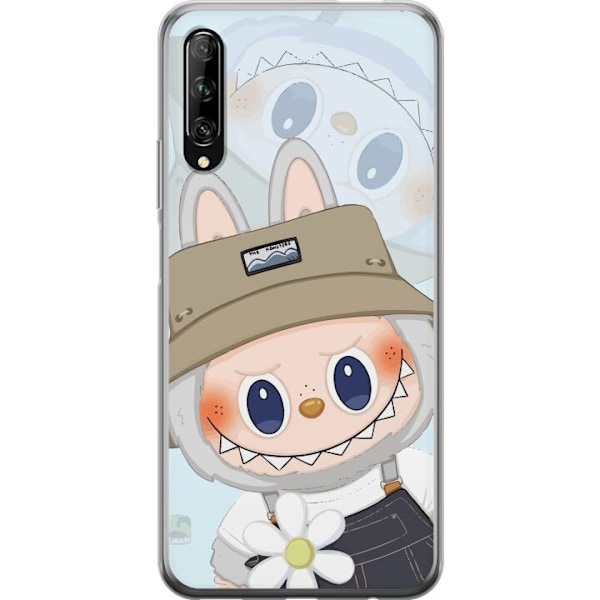 Huawei P smart Pro 2019 Läpinäkyvä kuori Labubu hattuineen - Pop Mart -hahmo Mr. Butcher retrotyylillä ja luonteella
