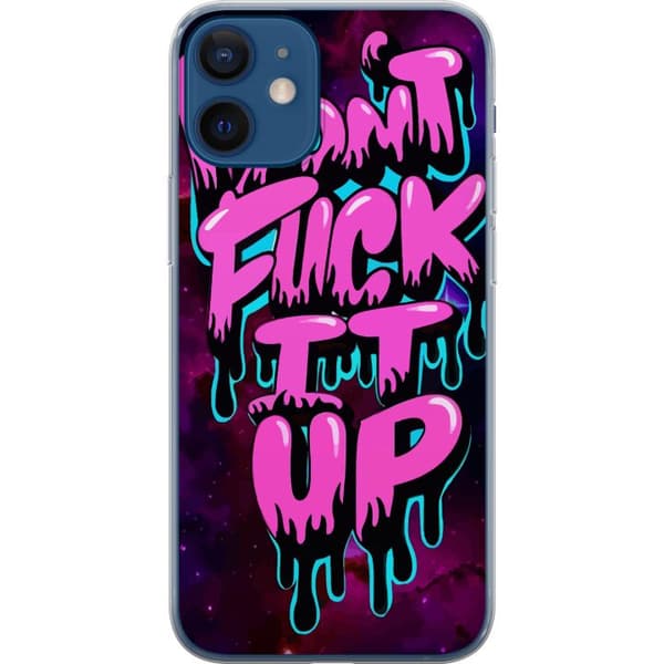 Kompatibelt Mobildeksel til Apple iPhone 12 mini Ikke kødd det til Typografi i neonrosa dryppstil