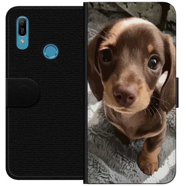 Kompatibel Tegnebogsetui til Huawei Y6 (2019) Sød Hund