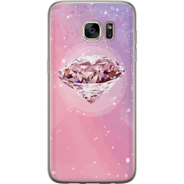 Samsung Galaxy S7 edge Genomskinligt Skal Glitter Diamant