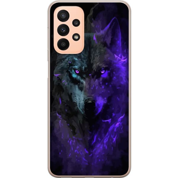 Kompatibelt Mobildeksel til Samsung Galaxy A23 Ulve Lilla