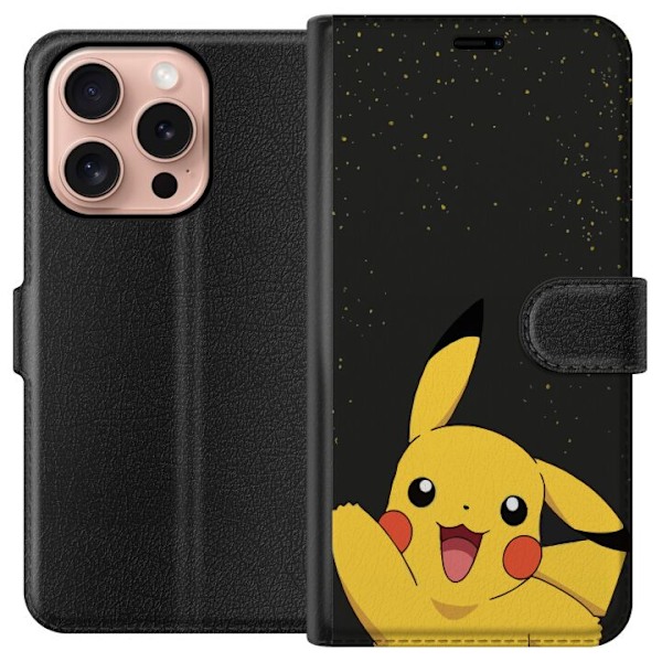 Apple iPhone 16 Pro Lompakkokotelo Pikachu