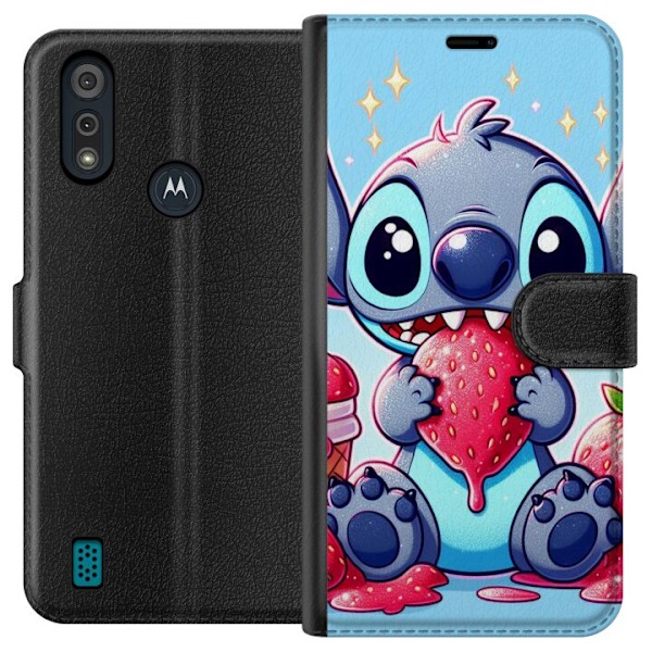 Motorola Moto E6i Tegnebogsetui Strawberry Stitch