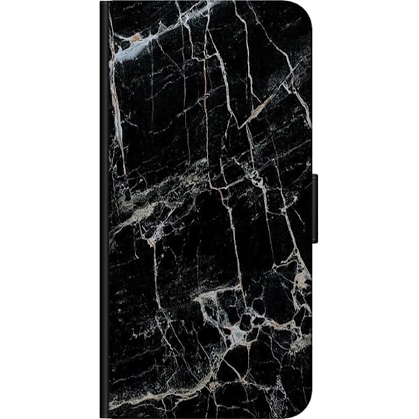 Huawei P smart 2019 Tegnebogsetui Sort marmor