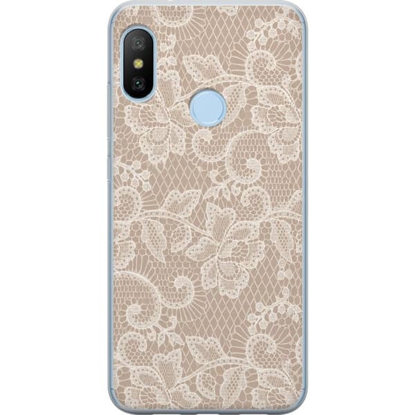 Kompatibel Mobilcover til Xiaomi Mi A2 Lite Beige blondemønster beige
