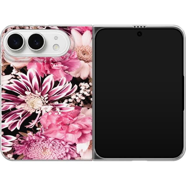 Kompatibelt Mobildeksel til Apple iPhone Duo Rosa blomster rosa
