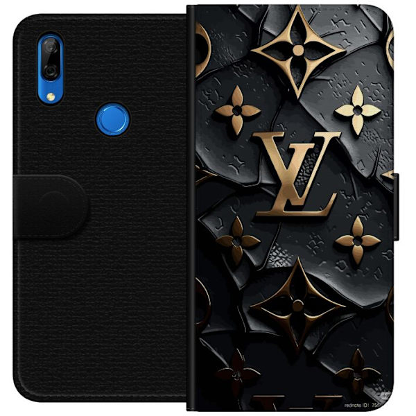 Huawei P Smart Z Lompakkokotelo Louis Vuitton Tumma tila Suunnittelu Musta Ylellisyys Tyyli Muoti Suosittu Graafinen Kuvio Muotisymboli Luksusbrändi