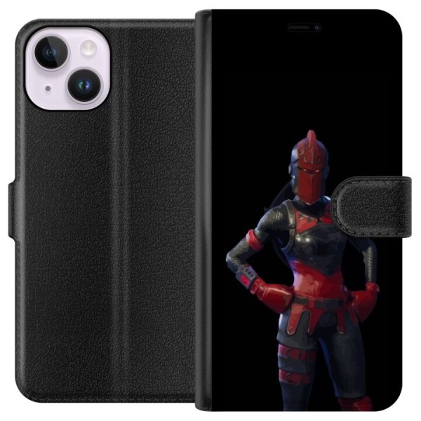 Apple iPhone 14 Plånboksfodral Fortnite - Red Knight