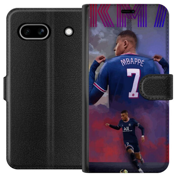 Google Pixel 7a Tegnebogsetui MAP Fodbold Design Grafisk Mønster Moderne Sportsmotiv Trend Fodbold Populær Grafisk Stil Motiv