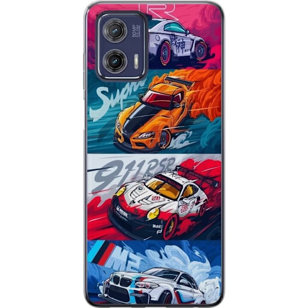 Motorola Moto G73 Gjennomsiktig deksel Fartfylte Biler - Tegne