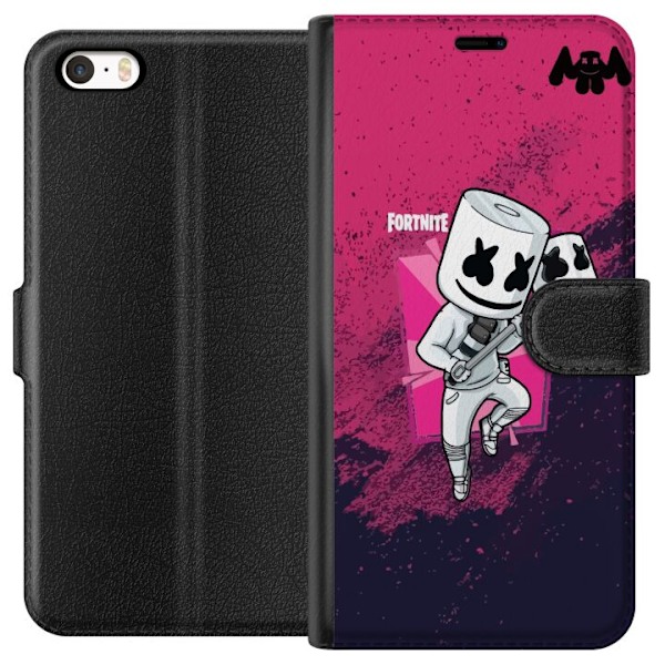 Apple iPhone SE (2016) Plånboksfodral Marshmello Fortnite Ski