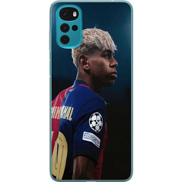 Motorola Moto G22 Läpinäkyvä kuori Lamine Yamal - Barcelonan ihmelapsi fokuksessa