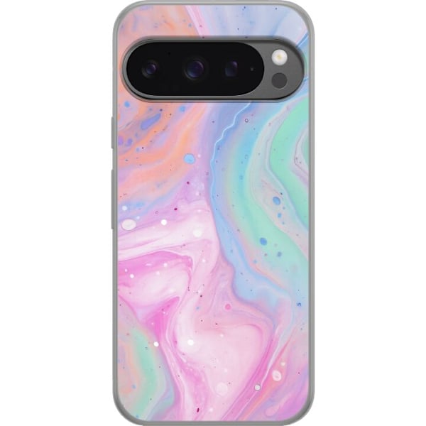 Google Pixel 9 Pro XL Gennemsigtig cover Pastelmarmor