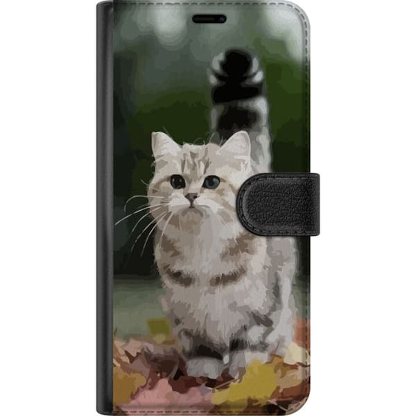 Kompatibelt Plånboksfodral till Apple iPhone 15 Katt