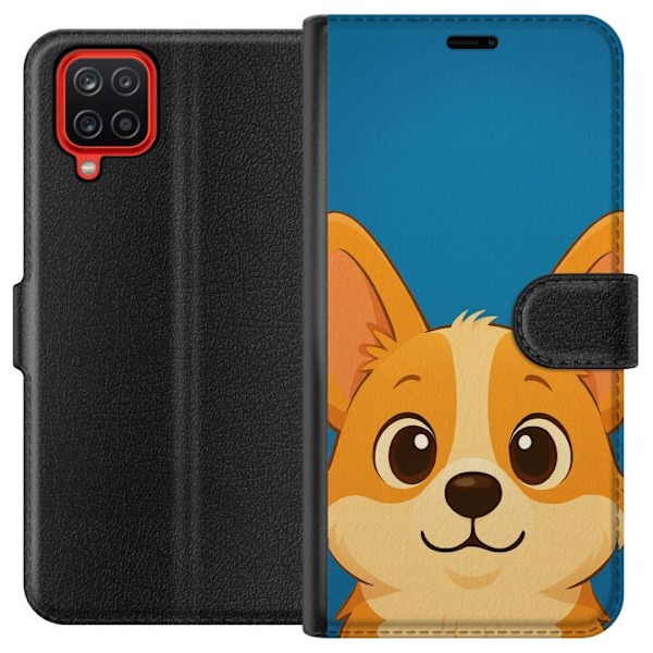 Samsung Galaxy A12 Tegnebogsetui Hello Corgi