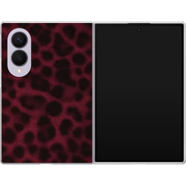 Kompatibelt Mobildeksel til Samsung Galaxy Z Fold8 Vinrød leopard rød