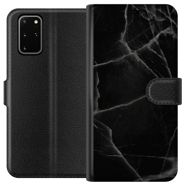 Samsung Galaxy S20+ Tegnebogsetui Sort marmor
