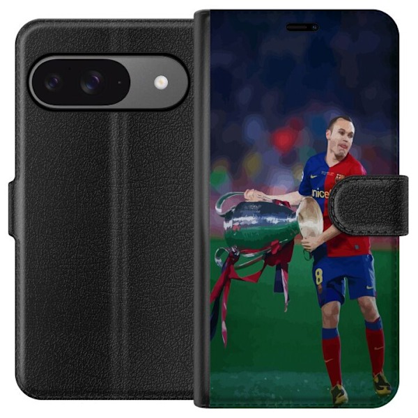 Google Pixel 9 Lompakkokotelo Andres Iniesta (FC Barcelona)