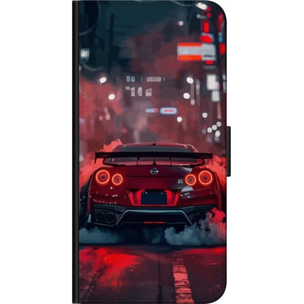 Kompatibel Tegnebogsetui til OnePlus 9 Pro Sportsbil Rød Drift Racing Tuning