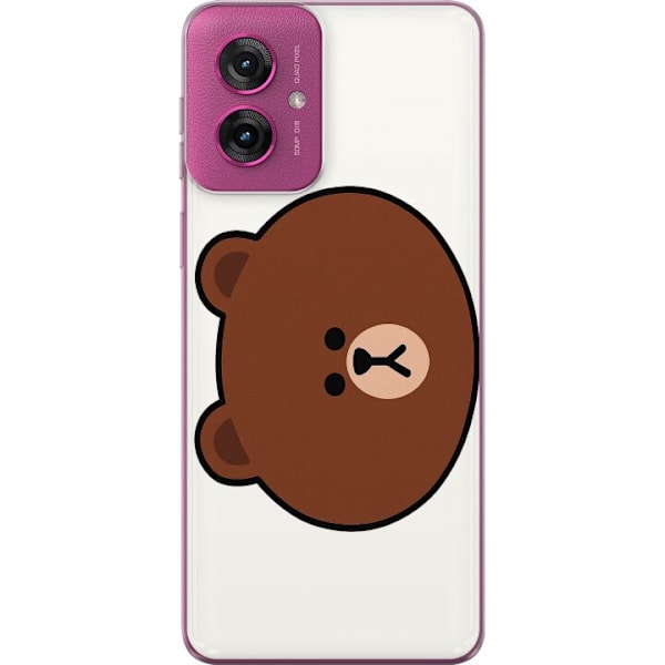Motorola Moto G55 Genomskinligt Skal line friends brown