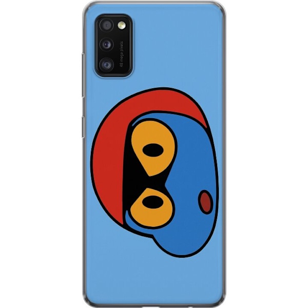 Samsung Galaxy A41 Läpinäkyvä kuori Bold Bot Head