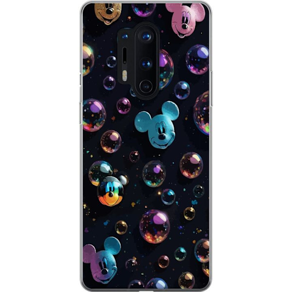 OnePlus 8 Pro Gjennomsiktig deksel  Mikke Mus Disney Bobler Design Moro Motiv Populær Disneyfigur Tegneserie Barneklassiker