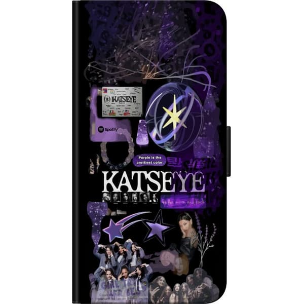 Kompatibel Tegnebogsetui til Huawei P smart KATSEYE lila stjärncollage lilla