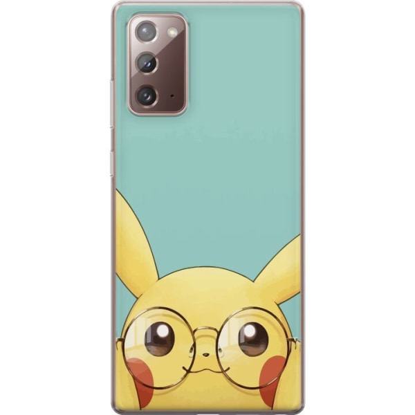 Samsung Galaxy Note20 Läpinäkyvä kuori Pikachu lasit