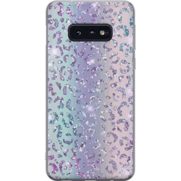 Samsung Galaxy S10e Läpinäkyvä kuori Glitter Leopard