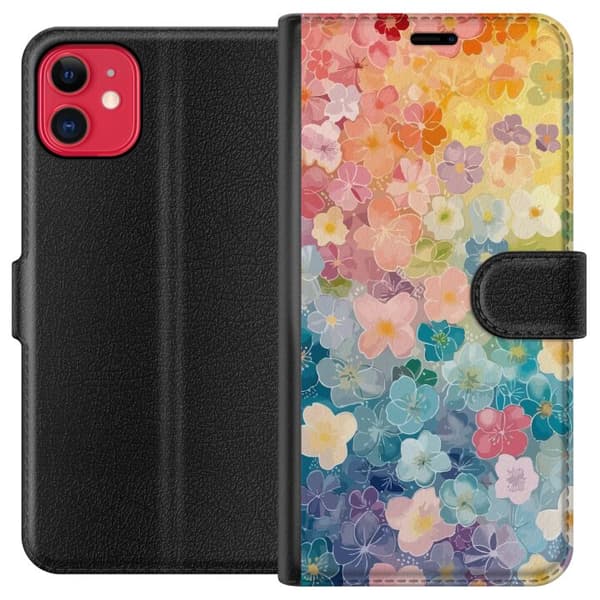 Kompatibel Tegnebogsetui til Apple iPhone 11 Små blomster