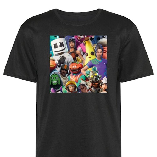 Treeni T-paita | Urheilu T-paita Aikuisille Fortnite musta Iso