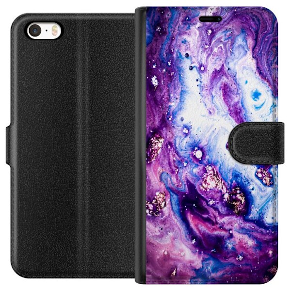 Apple iPhone 5 Lompakkokotelo Galaksin marmori